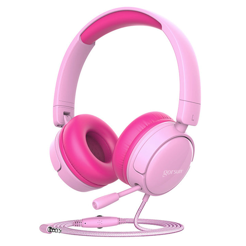 GORSUN A62 Children Wired Headset Adjustable Headphones Cute Ears Earphones with Mic for Listening Learning GORSUN A62 Children Wired Headset Adjustable Headphones Cute Ears Earphones with Mic for Listening Learning